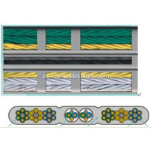 Cable plano de desplazamiento del elevador estándar ≤4m / s